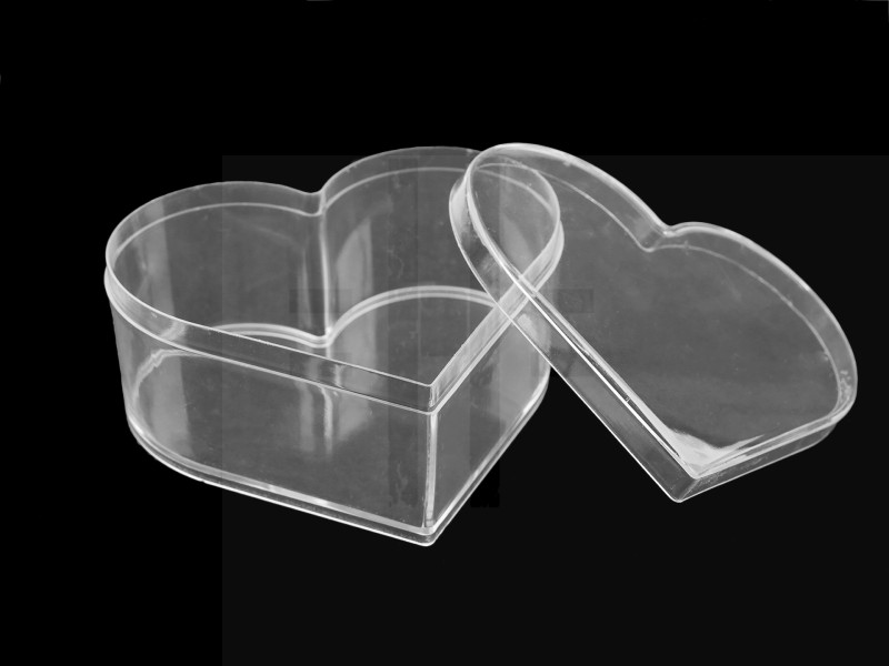 Műanyag doboz szív - 10x11 cm Tárolás,tisztítás