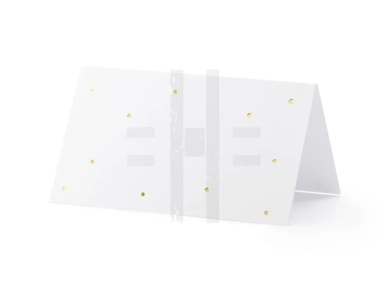    Ültető kártya arany pöttyös - 10 db/csomag Esküvői díszítés