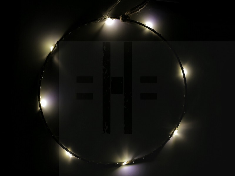 Dekorációs karácsonyi LED világító kör Ø19,5 cm akasztható Gyertya,illatosító,lámpa