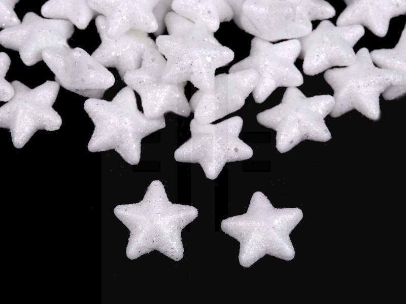     Hungarocell csillag glitteres - 100 db Karácsonyfa díszités