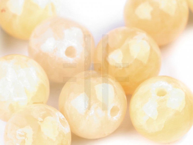 Ásványi gyöngyök Sárga jadeit - 50 db/csomag Ásvány, igazgyöngy