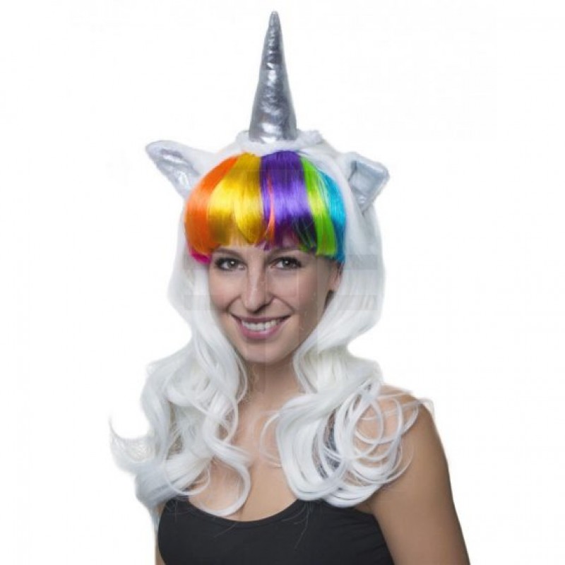 UNIKORNIS PARÓKA SZARVVAL Álarc, Fejdísz, Kellék UNIKORNIS PARÓKA SZARVVAL Álarc, Fejdísz, Kellék