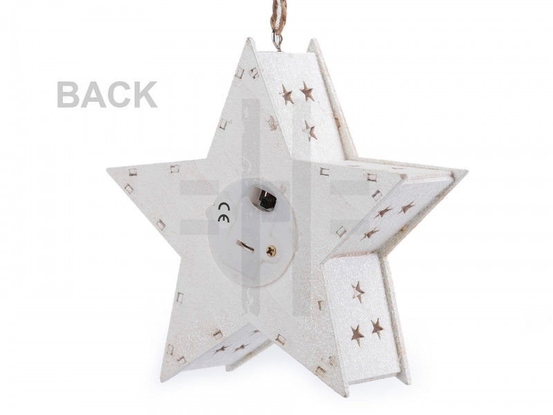 Karácsonyi világítós csillag - 12 cm Gyertya,illatosító,lámpa