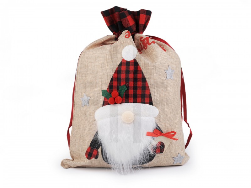 Mikulás zsák figurás nagy - 38x55 cm Mikulás zsák figurás nagy - 38x55 cm