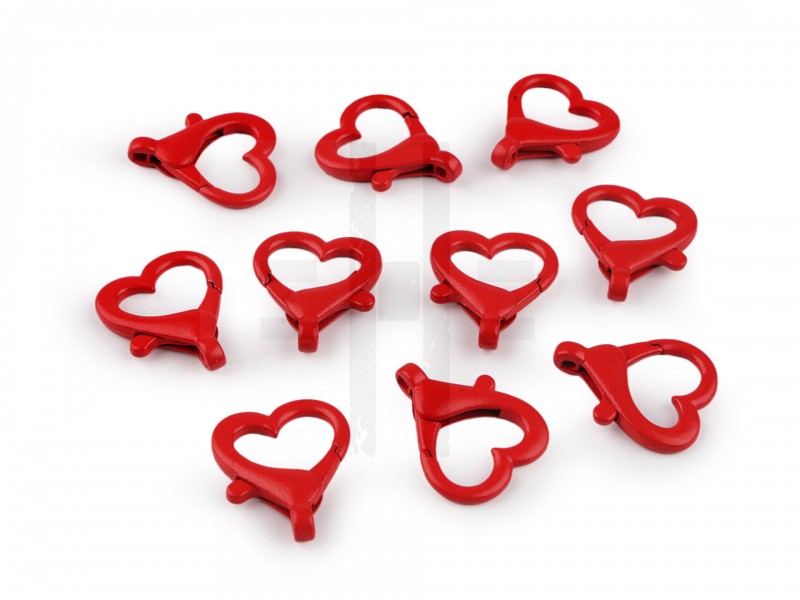 Fém karabiner színes szív 15 mm lyuk - 10 db Karácsonyfa díszités        Fém karabiner színes szív 15 mm lyuk - 10 db Karácsonyfa díszités
