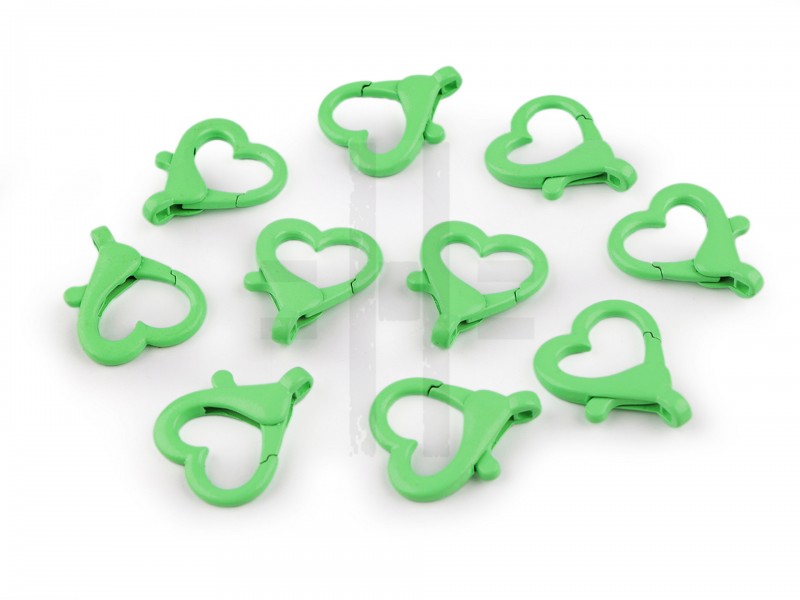 Fém karabiner színes szív 15 mm lyuk - 10 db Karácsonyfa díszités        Fém karabiner színes szív 15 mm lyuk - 10 db Karácsonyfa díszités