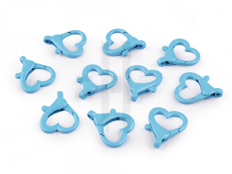 Fém karabiner színes szív 15 mm lyuk - 10 db Karácsonyfa díszités        Fém karabiner színes szív 15 mm lyuk - 10 db Karácsonyfa díszités