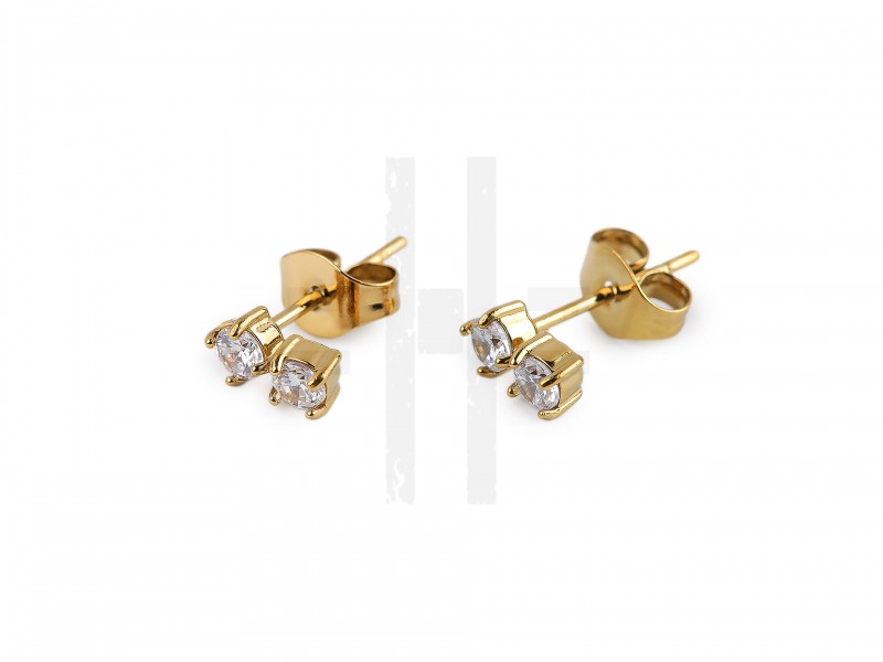 Nemesacél fülbevaló csiszolt kövekkel Fülbevaló-, kellék Nemesacél fülbevaló csiszolt kövekkel Fülbevaló-, kellék