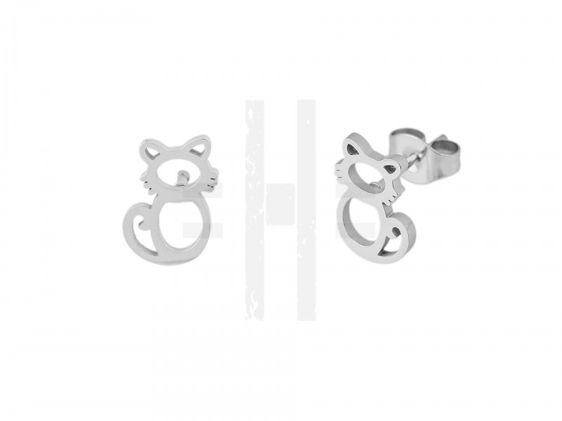  Cicás nemesacél fülbevaló  Fülbevaló-, kellék