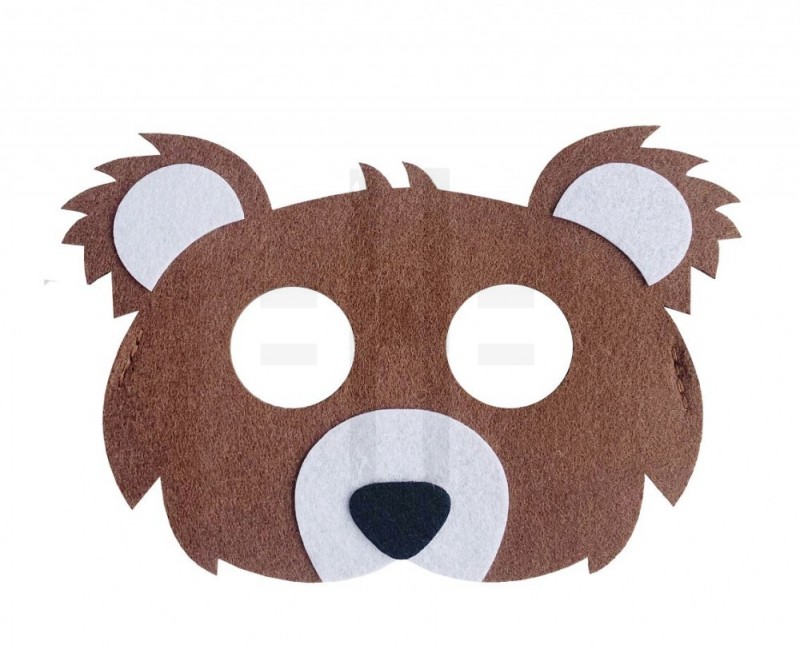 Maci fiú filc álarc Álarc, Fejdísz, Kellék