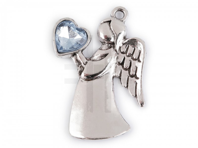 Medál angyal szívvel Medál-, bross