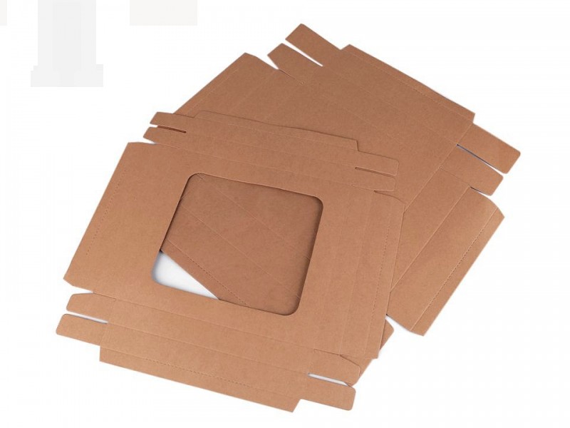 Papir doboz ablakkal - 4 db/csomag Ajándék csomagolás
