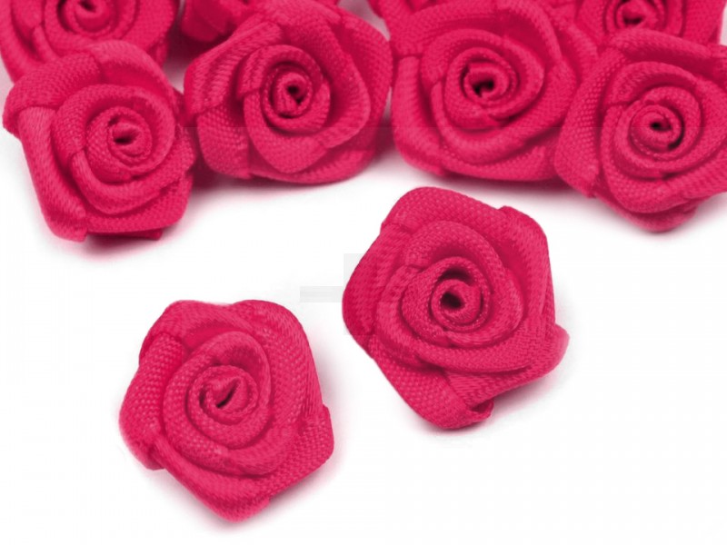 Textil rózsa - 10 db/csomag Medál-, bross