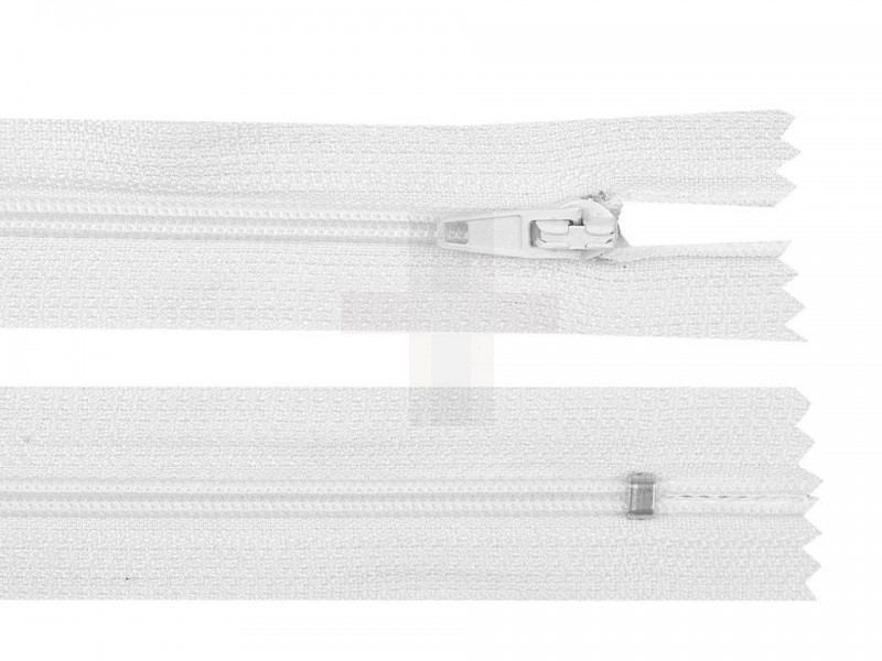 Spirálcipzár automata 30 cm - Fehér Cipzár,-kellék,tépőzár