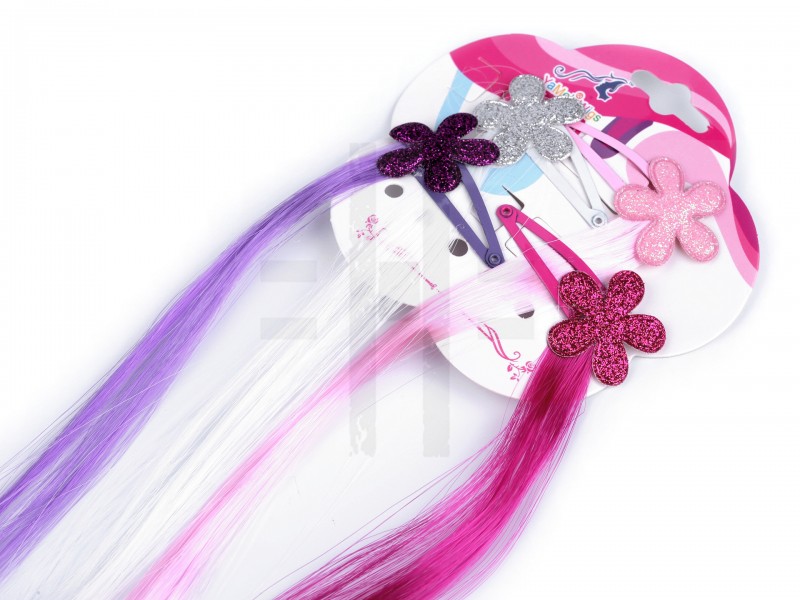  Szines hajtincs egyszarvú csattal Álarc, Fejdísz, Kellék