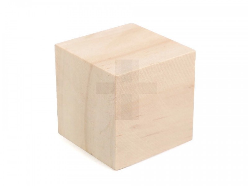  Fa kocka 4x4 cm - 10 db/csomag Fa,üveg dísz-, kellék