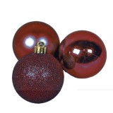 Karácsonyi gömb bordó - 6 db/csomag Karácsonyfa díszités