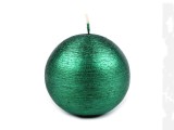 Karácsonyi gyertyagömb fémes - 8 cm Gyertya,illatosító,lámpa