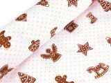 Pamut anyag mézeskalács mintával Karácsonyi textil