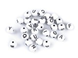 Műanyag gyöngyök betűkkel - 25 gr. Gyöngy-,gyöngyfűző