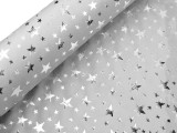 Dekorációs bársony lurex csillagokkal - Ezüst Karácsonyi textil