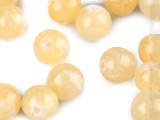Ásványi gyöngyök sárga Jadeit  - 16 db/csomag Ásvány, igazgyöngy