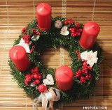 Fa karácsonyi dekoráció készlet 3 db-os - Piros Fa,üveg dísz-, kellék