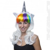 UNIKORNIS PARÓKA SZARVVAL Álarc, Fejdísz, Kellék