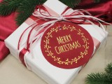 Karácsonyi cimke 10 cm - 2 db/csomag Ajándék csomagolás