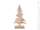 Fa karácsonyfa glitterekkel - 19 cm Dekoráció