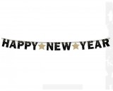 HAPPY NEW YEAR GLITTERES FELIRAT - 180 cm Party díszités-, eszközök