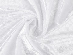 Elasztikus bársony anyag - Fehér Plüss, bársony, frottir
