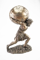 Öntöttvas Atlasz szobor - 30,5 cm 