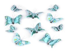 3D dekoráció pillangó csipesszel - 10 db/csomag Madárka, állatka