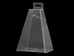 Műanyag doboz akasztóval piramis - 5 db/csomag 