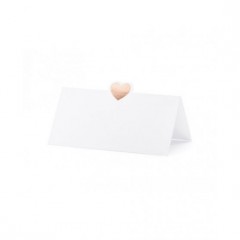    Ültető kártya rosegold szív - 10 db/csomag Esküvői díszítés