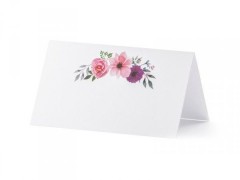    Ültető kártya virág mintával - 10 db/csomag Esküvői díszítés
