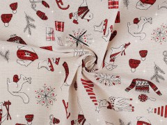 Dekorációs anyag Loneta lurexel Karácsonyi textil