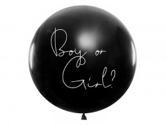 Fiú vagy lány lufi konfettivel - 100 cm Party díszités