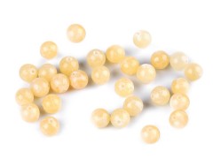 Ásványi gyöngyök sárga Jadeit  - 16 db/csomag Gyöngy-,gyöngyfűző