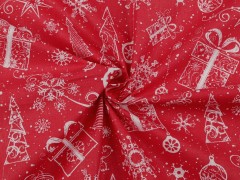 Karácsonyi pamutvászon Karácsonyi textil