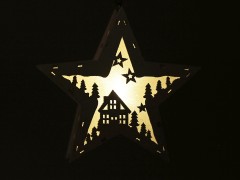 Karácsonyi világítós csillag - 12 cm 