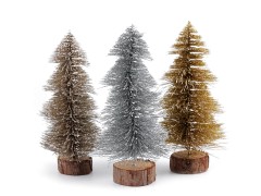 Karácsonyfa dekoráció glitteres - 20 cm 
