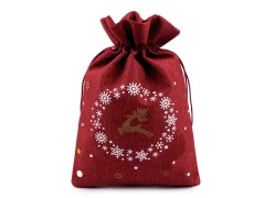 Karácsonyi zsák rénszarvas - 20 x 30 cm Ajándék csomagolás
