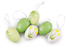 Húsvéti tojás akasztásra - 6 db Hungarocell,műanyag kellék