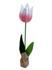        TULIPÁN JUTA TALPPAL - 37 cm Virág, toll, növény