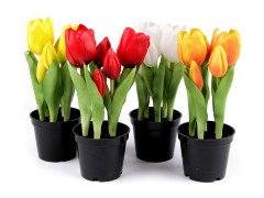           Élethű cserepes tulipán Virág, toll, növény