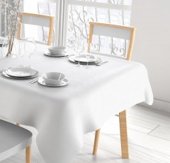           Damaszt fehér asztalterítő - 90 x 90 cm Konyhai dekor,felszerelés