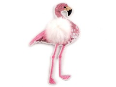 Felvasalhaó flamingó műszörrel Vasalható, varrható kellék