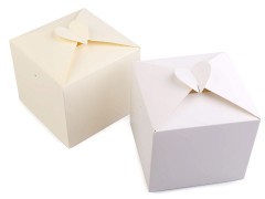 Papírdoboz szívvel - 10 db/csomag Esküvői díszítés